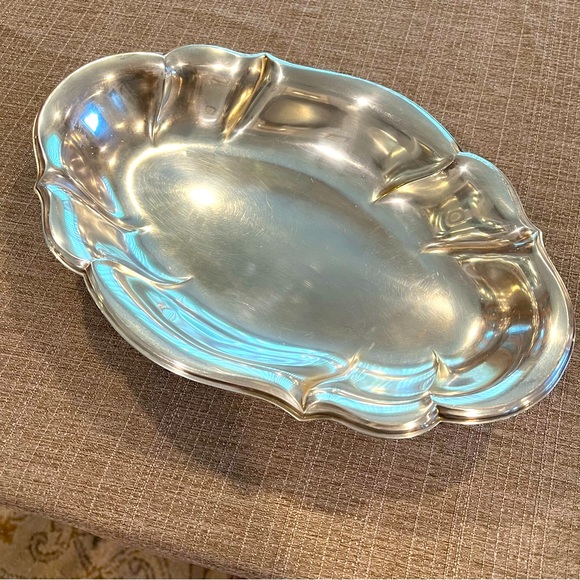 Vintage silver plate serving tray - Picture 1 of 3